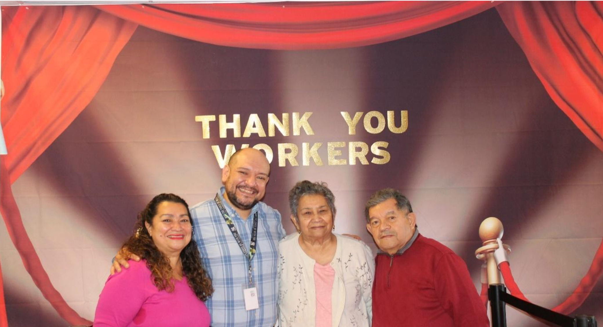 CHCA’s Client Services Director Juan Carlos (JC) Lopez with his grandmother, a CHCA CDPAP Client. Also in the picture is JC’s mother and grandfather.